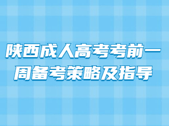 陜西成人高考考前一周備考策略及指導