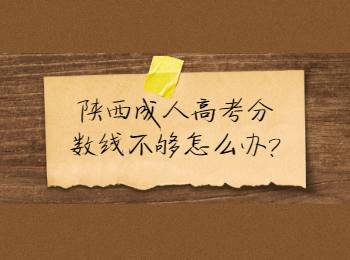 陜西成人高考分數線不夠怎么辦?