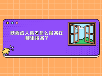 陜西成人高考怎么報名在哪里報名
