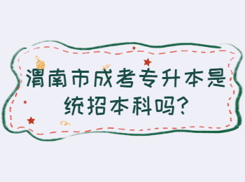 渭南市成考專升本是統(tǒng)招本科嗎