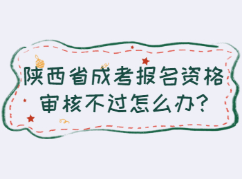 陜西省成考報名資格審核不過怎么辦