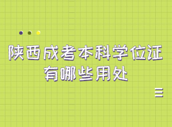 陜西成考本科學位證有哪些用處